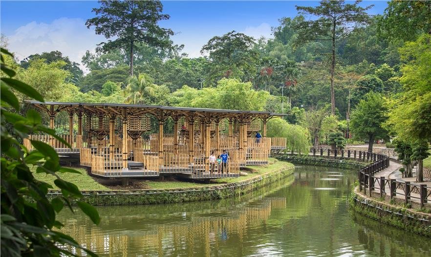 To make the house disappear in the area? Bamboo house is the first choice!