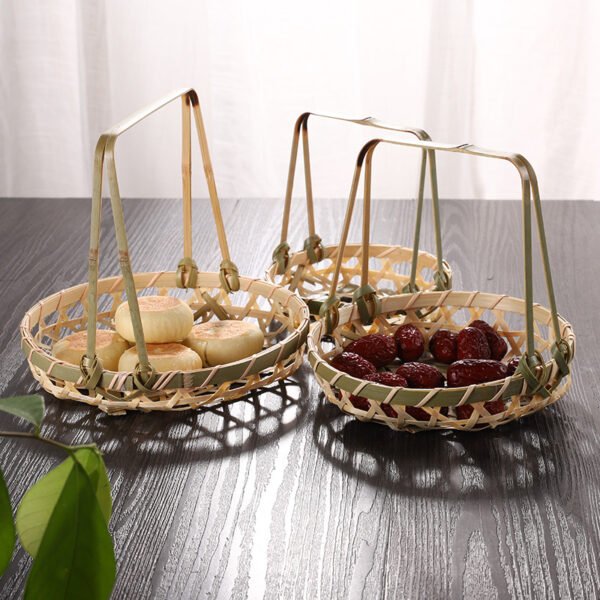 BooBoa Handcrafted Bamboo Baskets for Home Use - Large Woven Storage Baskets, Fruit Baskets, and Carrying Baskets - Image 3