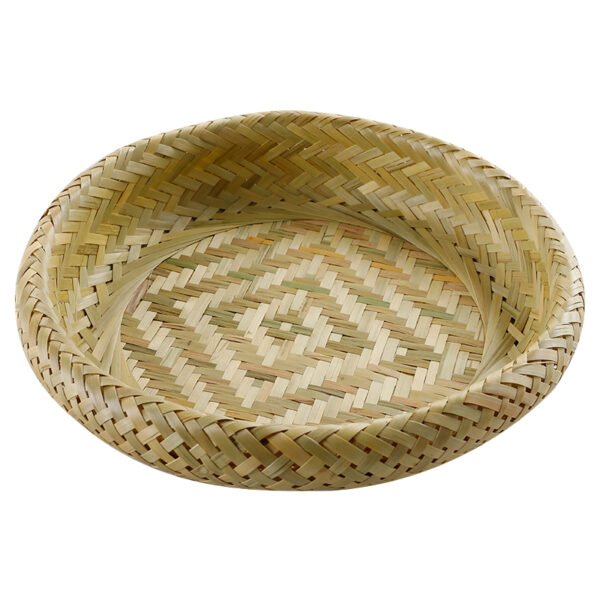 BooBoa Handcrafted Food-Grade Double-Layer Bamboo Basket - Woven Fruit Tray and Bread Holder for Home Use