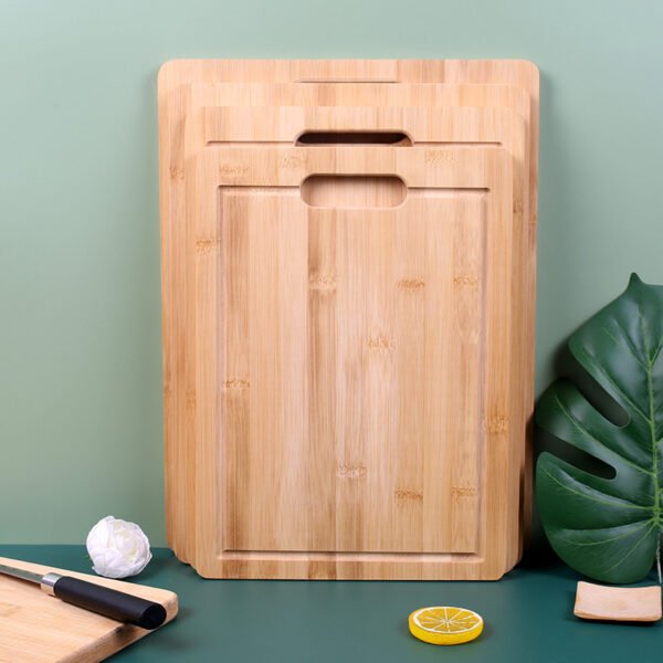 Natural Bamboo Chopping Board for Home, Kitchen Cutting Board, Small Solid Bamboo Board for Dormitory, Knife Board, Kneading Board - Image 2