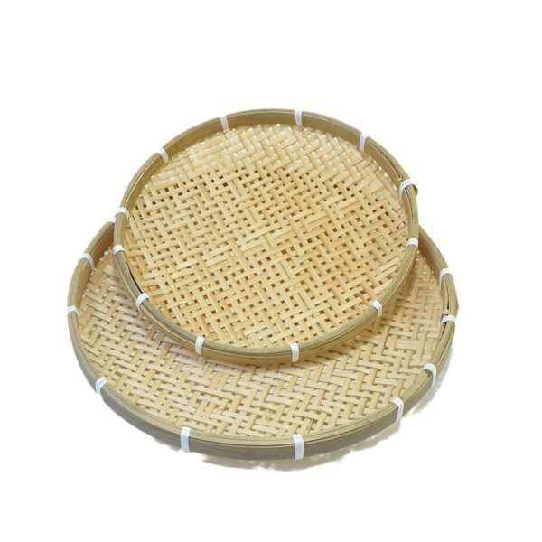 Hand - made Bamboo - woven Tea Tray, Circular Bamboo Tray, Bamboo Sieve, Drying Basket, Serving Basket for Restaurants and Hotels, Bamboo - made Fruit, Vegetable and Snack Basket