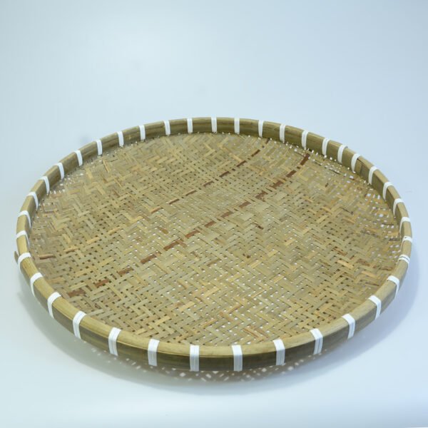 Vietnamese Hand - made Bamboo Sieve and Winnowing Basket, Perforated Rice Sieve with Painting Decoration, Bamboo Tray, Environment - friendly Bamboo Basket