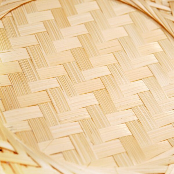 Handmade Woven Basket, Bamboo - Woven Storage Plate, Lace - Decorated Bamboo Basket, Kitchen Storage Plate, Snack, Fruit and Vegetable Basket, Dried Fruit Drying Plate - Image 4