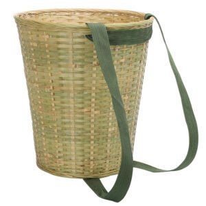 Handcrafted Bamboo Backpack Basket – Versatile Woven Storage for Grocery Shopping, Dance Props, and Home Décor