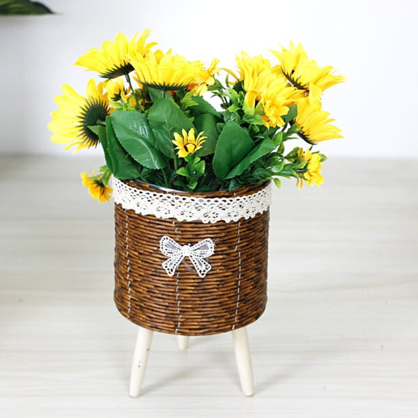 Mini Flower Stand for Living Room, Indoor and Outdoor Balcony, Succulent Flower Pot Holder. Lace Triangle Legs, Cute Flower Stand.