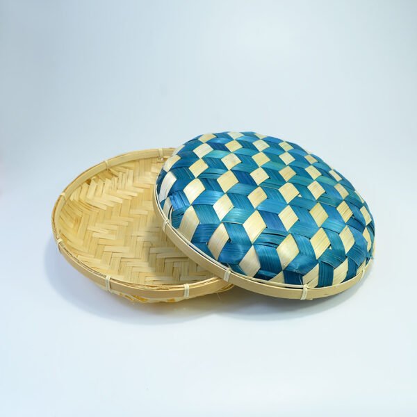 Vibrant Bamboo Woven Storage Basket - Ideal for Wall Decor & Organization