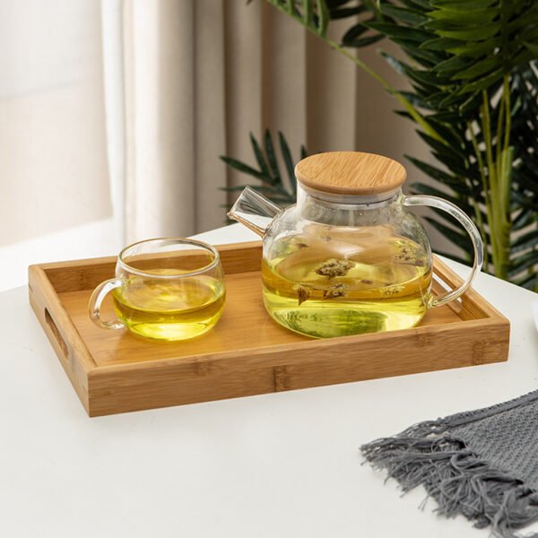 Simple rectangular bamboo and wood tray. For home use. Bread and fruit tray. Bamboo hotel tea tray. Decorative tray.