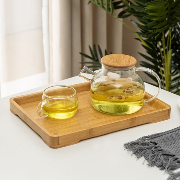 Simple rectangular bamboo and wood tray. For home use. Bread and fruit tray. Bamboo hotel tea tray. Decorative tray.